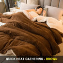 Axyaa Wool Throw Blanket Double Sided Queen Duvet Cover Bedspread, Keep Warm Winter Bed Blankets