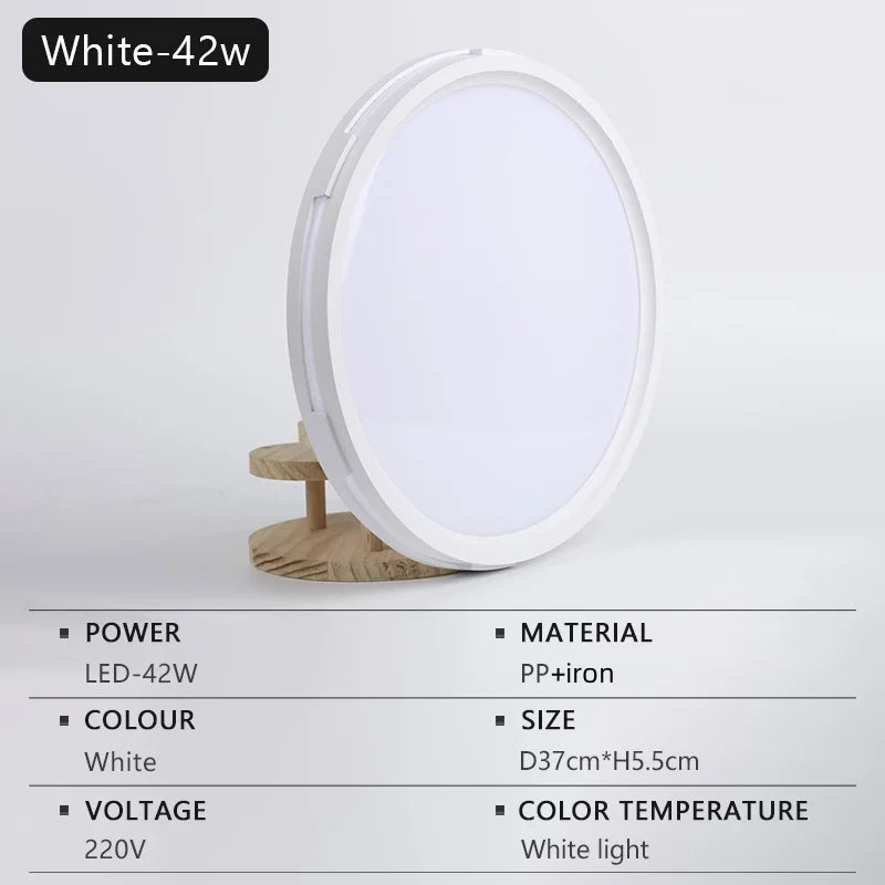 Axyaa Circular LED Ceiling Light, Side Pervious to Light Design for Bedroom, Living Room