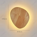 Axyaa Circular Wood LED Indoor Wall Lamp for Bedroom Living Room Wall Atmosphere