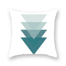Axyaa Teal Blue Geometric Cushion Cover for Home Sofa Decor