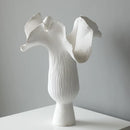 Axyaa White Ceramic Flower Buds Vase: Elegant Home Decor & Floral Arrangement Accessory