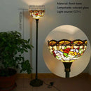 Axyaa Tiffany Stained Glass Floor Lamp - Retro American Design for Living Room and Bedroom