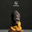 Axya Ceramic Buddha Tea Pet for Tea Tray, Handcrafted Tea Ceremony Ornament