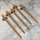 Axyaa Natural Wood Chopsticks Set - High Quality Sushi Tableware Gift Box