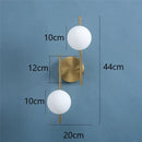 Axyaa Modern Glass Ball LED Wall Lamp, Golden Black, Simple Design for Living Room, Bedroom, Aisle