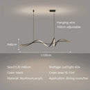 Axyaa Creative Curve LED Pendant Lights | Minimalist Dining Room & Kitchen Chandelier