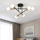 Axyaa Nordic Minimalist LED Ceiling Chandelier for Bedrooms Living Rooms