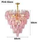 Axyaa Glass Ceiling Chandelier: Luxury Colorful Modern Lighting for Living Room, Villa, Kitchen