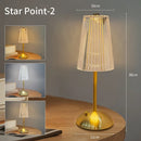 Axyaa Crystal LED Table Lamp: Rechargeable Dimmable Night Light for Atmosphere