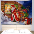Axyaa Santa Claus and Kids Wall Tapestry for Festive Living Room Decor