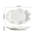 Axyaa Lotus Leaf Fish Plate Ceramic Creative Serving Dish Restaurant Tableware