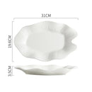 Axyaa Lotus Leaf Fish Plate Ceramic Creative Serving Dish Restaurant Tableware
