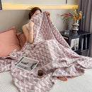 Axyaa Boho Cotton Throw Blanket for Bed Couch All Seasons Lightweight Quilt