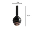 Axyaa Ceramic Vase Candlestick Golden Tray Flower Arrangement Home Decoration Plant Pot