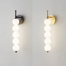 Axyaa Glass Bedside LED Wall Lamp Copper Gold Black Parlor Shop Hotel Light Fixtures