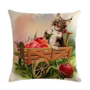 Axyaa Pet Cat Dog Linen Pillowcase 45*45cm - Home Sofa Car Decor