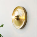 Axyaa Metallic Silver Ripple Saucer Wall Lamp for Living Room Hallway