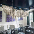 Axyaa Tassel Aluminum Chain Pendant Light: Modern Luxury LED Chandelier for Home & Hospitality Settings