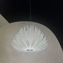 Axyaa Vintage Gold Murano Glass Chandelier with Floral Details