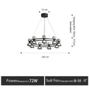 Axyaa Modern Glass Chandeliers Black/Gold Pendant Lights for Luxury Decor