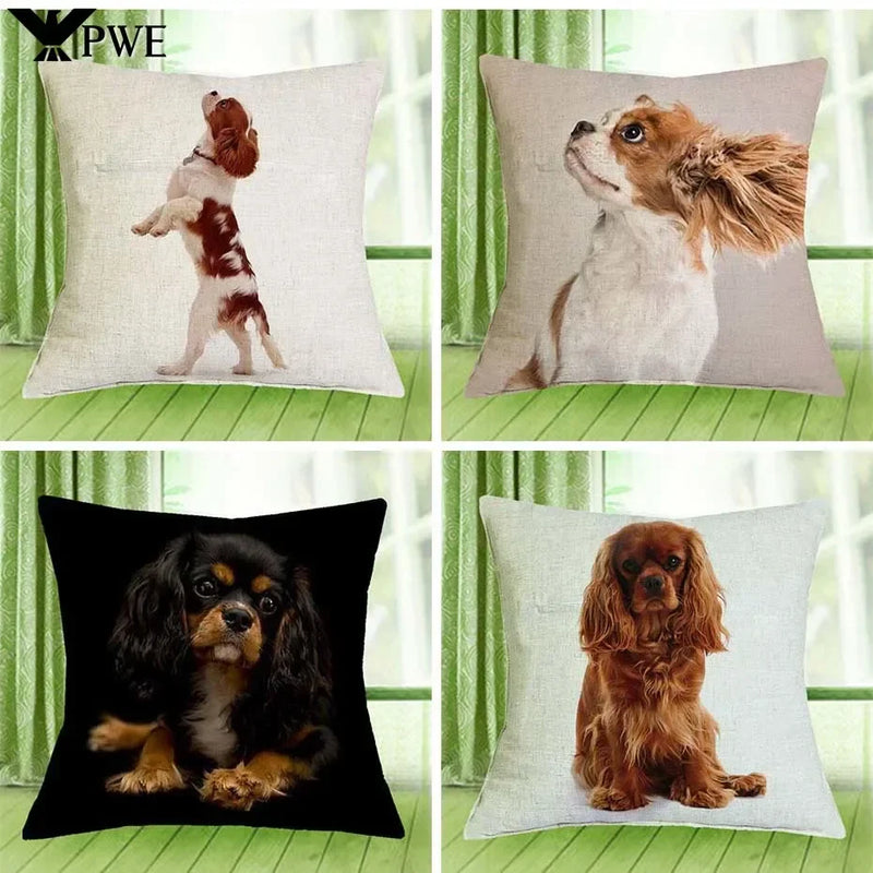 Axyaa Cavalier King Charles Spaniel Sofa Cushion Cover - Home Decor & Party Accessory