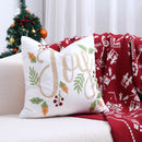Axyaa Embroidered Snowflakes Christmas Cushion Cover