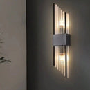 Axyaa Glass Brass Wall Lamp: 3 Color Modes LED Neutral Light for Bedroom, Living Room, Hotel