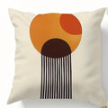 Axyaa Minimalist Geometric Round Printed Pillowcase - Bohemian Home Decor