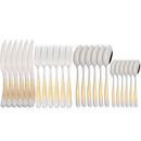 Axyaa 24Pcs Luxury Silverware Set for Elegant Dining