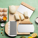 Axyaa Stainless Steel Dough Scraper with Scale - Baking & Cooking Tool