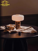 Axyaa Glass Marble LED Table Lamp for Living Room Bedroom Study Background