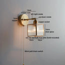Axyaa Glass LED Wall Lamp for Shower Living Room Kitchen Bathroom Above Mirror