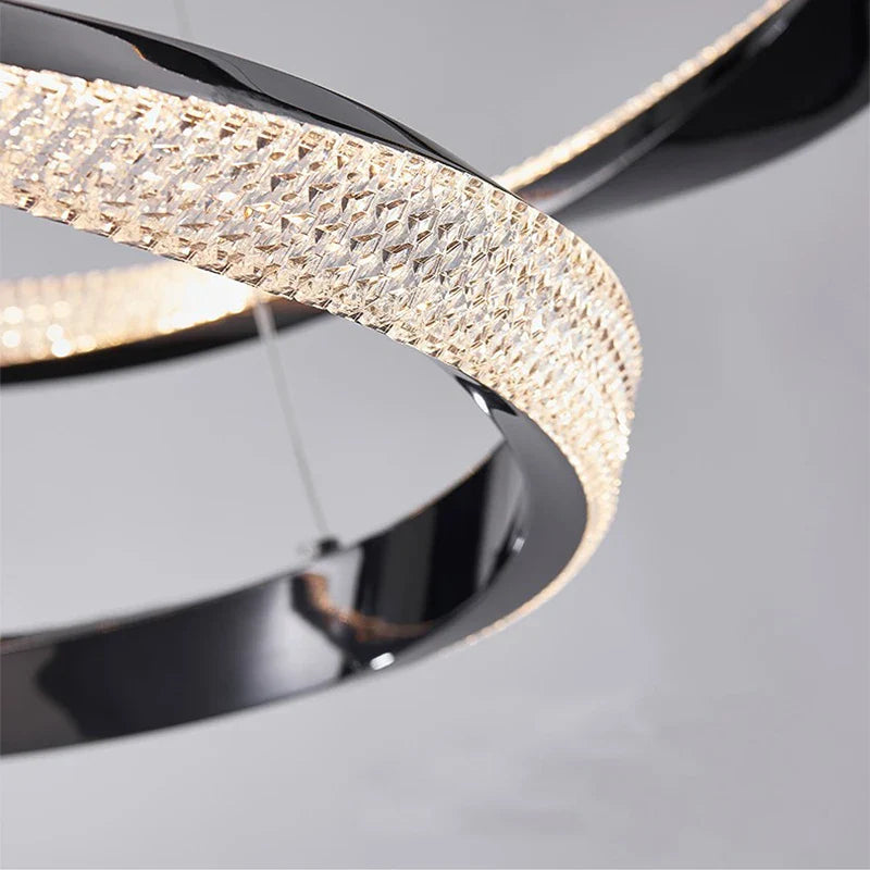 Axyaa Modern Circular Pendant Lamp for Living, Dining, Bedroom - Italian Light Luxury