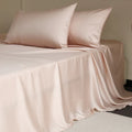 Axyaa Mulberry Silk Luxury Bed Sheet Set - 4/6pcs Bedroom Bedding King Queen Double Single