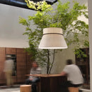Axyaa Nordic White Pleated Fabric E27 LED Chandelier for Minimalist Living Room