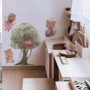 Axyaa Boho Forest Animals Mushroom Wall Stickers Removable DIY Mural Decor