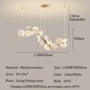 Axyaa Luxury Art Ceramics LED Chandeliers for Modern Decor