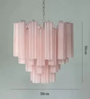 Axyaa French Glass Chandelier Pendant Light - Elegant Design for Home Decor