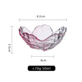 Axyaa Crystal Glass Dish Plate with Gold Rim, Blue Sea Snail Starfish Scallop design
