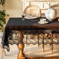 Axyaa Lace Tablecloth - White Retro French Cover for Tables