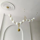 Axyaa Glass Ball Pendant Light: French Minimalist Necklace Style for Home & Living Room