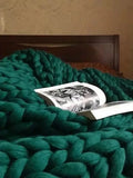 Axyaa Chenille Chunky Knit Blanket - Cozy, Warm & Thick Handmade Throw