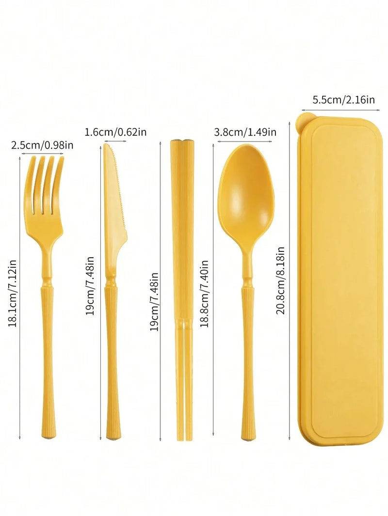 Axyaa Plastic Tableware Set for Picnics, Camping, Student Supplies