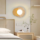 Axyaa Vintage Wabi Sabi LED Wall Lamp with Pull Chain Switch for Living Room and Bedroom