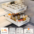 Axyaa Slide-Out Kitchen Organizer Tray - Base Cabinet Storage Drawers Shelf