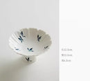 Axyaa Butterfly Orchid Tea Plate: Hand-Painted Ceramic High-Foot Fruit & Snack Tray
