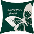 Axyaa Plants Print Linen Cushion Cover for Stylish Home Decor 45*45cm