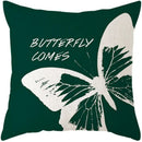 Axyaa Plants Print Linen Cushion Cover for Stylish Home Decor 45*45cm