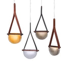 Axyaa Amber Glass Chandelier LED Pendant Light Industrial Nordic Style