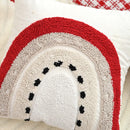 Axyaa Christmas Plush Towel Embroidered Throw Pillowcase for Nordic Home Decor